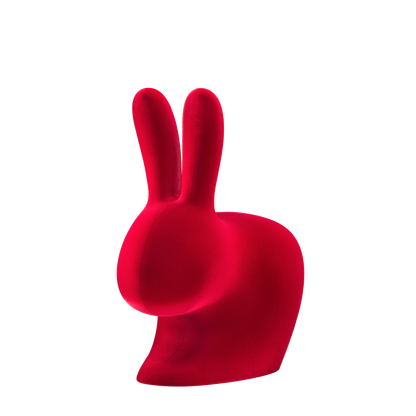 Rabbit Chair Velvet Finish by Qeeboo #Red