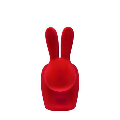 Rabbit Chair Velvet Finish by Qeeboo #Red
