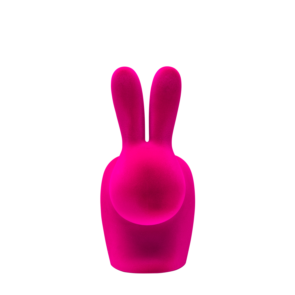 Rabbit Chair Velvet Finish by Qeeboo # Fuxia