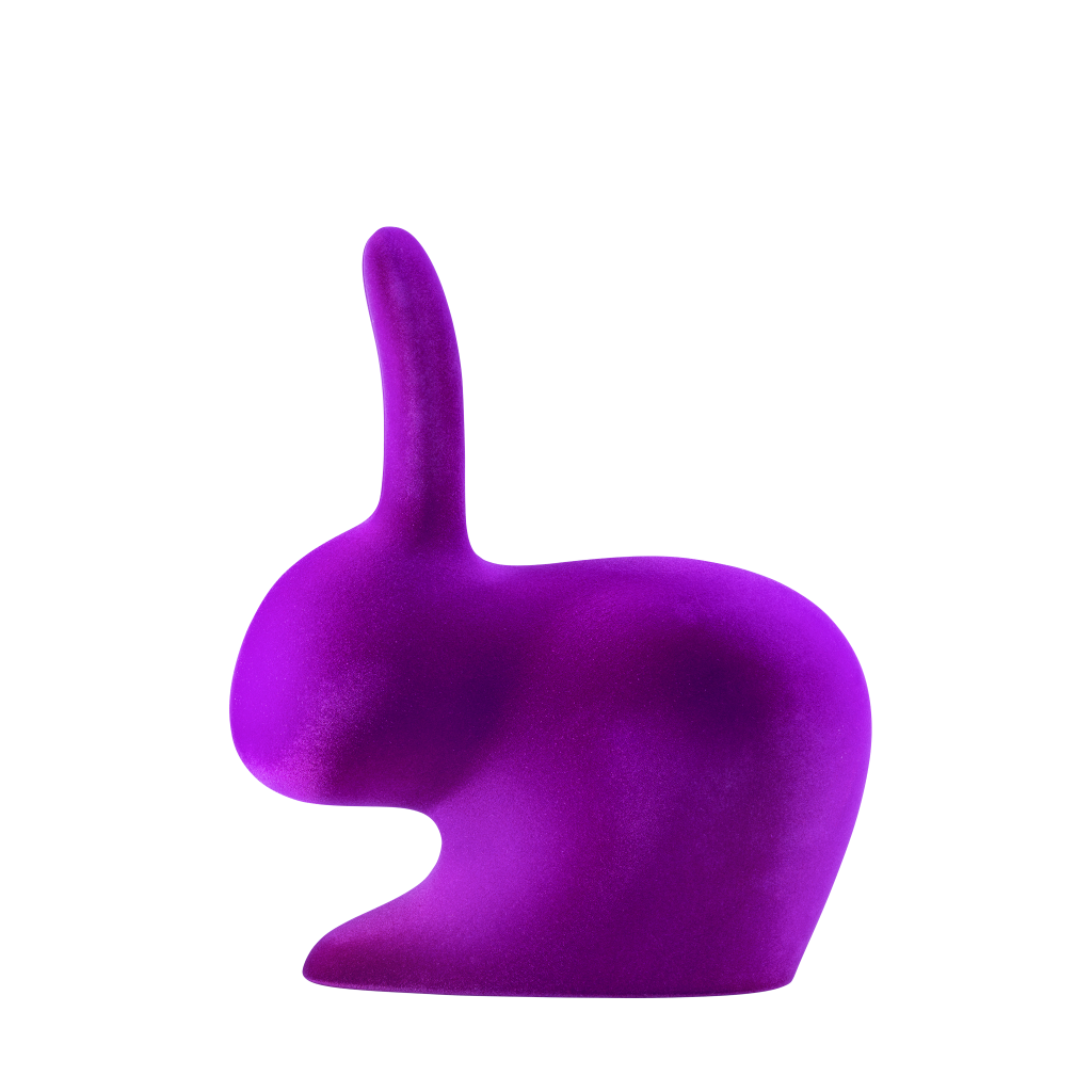 Rabbit Chair Velvet Finish by Qeeboo #Purple