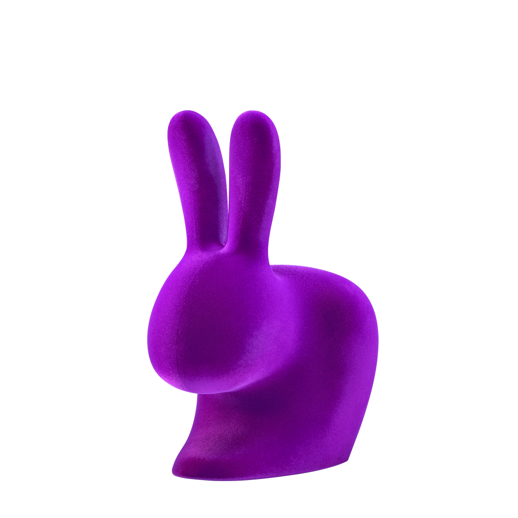 Rabbit Chair Velvet Finish by Qeeboo #Purple