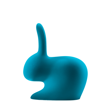 Rabbit Chair Velvet Finish by Qeeboo #Turquoise