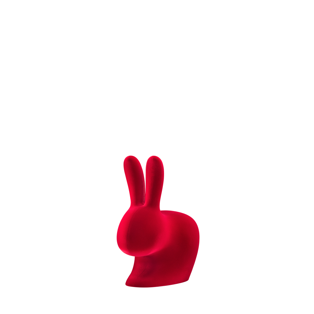 Rabbit XS Bookend Velvet Finish by Qeeboo