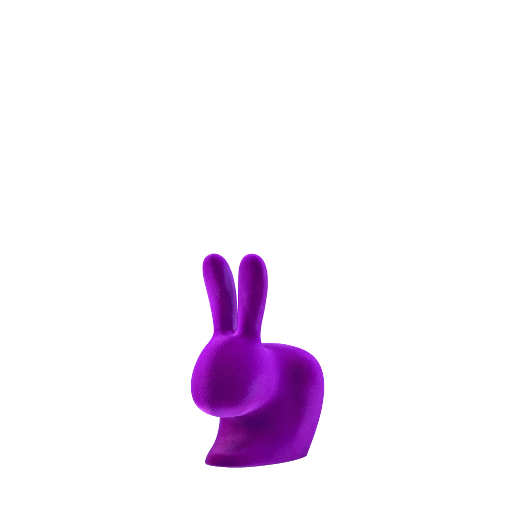 Rabbit XS Bookend Velvet Finish by Qeeboo