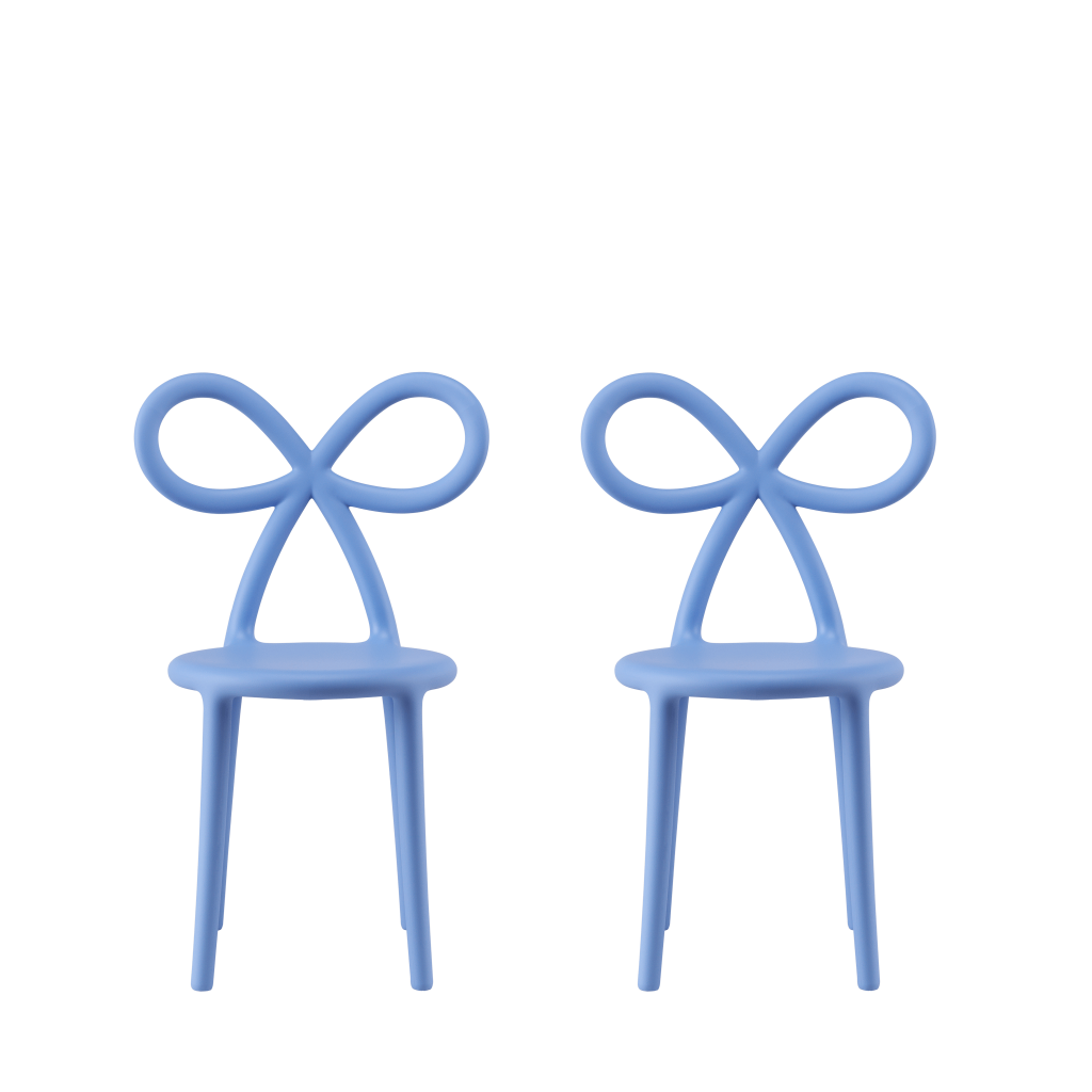 Ribbon Chair Baby - Set of 2 pieces by Qeeboo #light blue