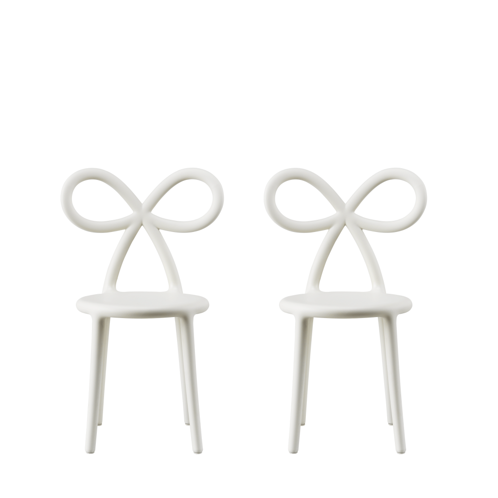 Ribbon Chair Baby - Set of 2 pieces by Qeeboo #white