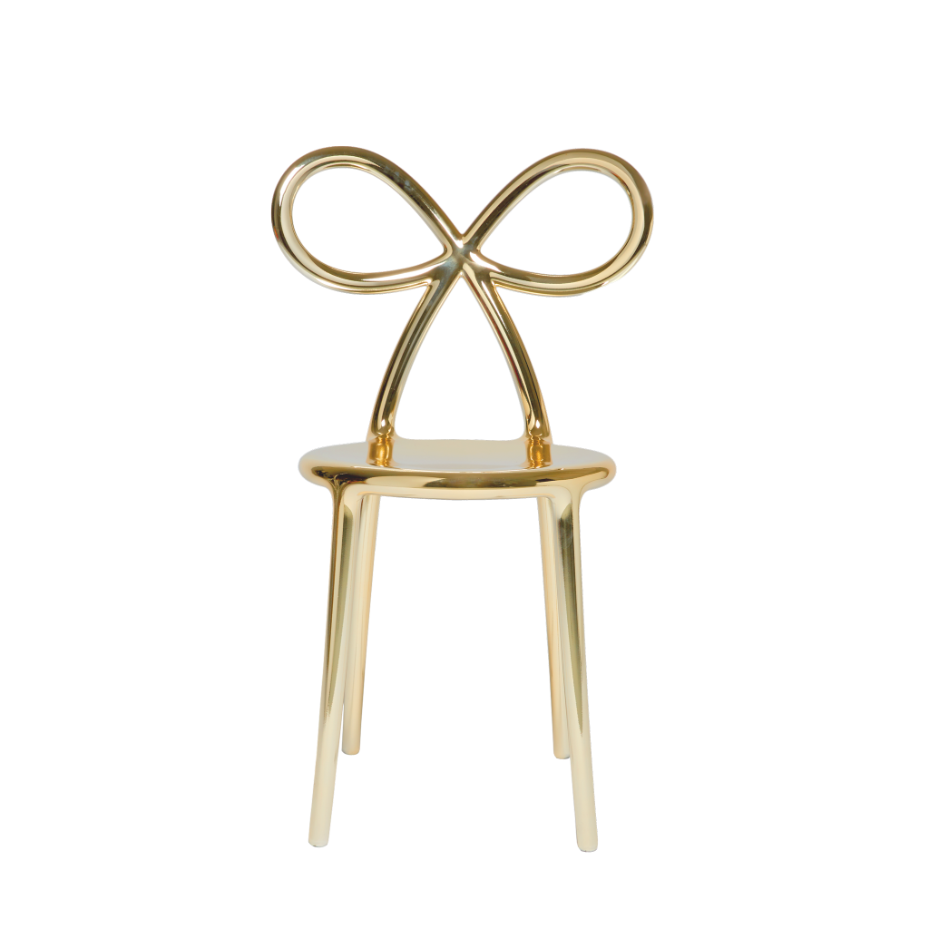 Ribbon Chair Metal Finish by Qeeboo