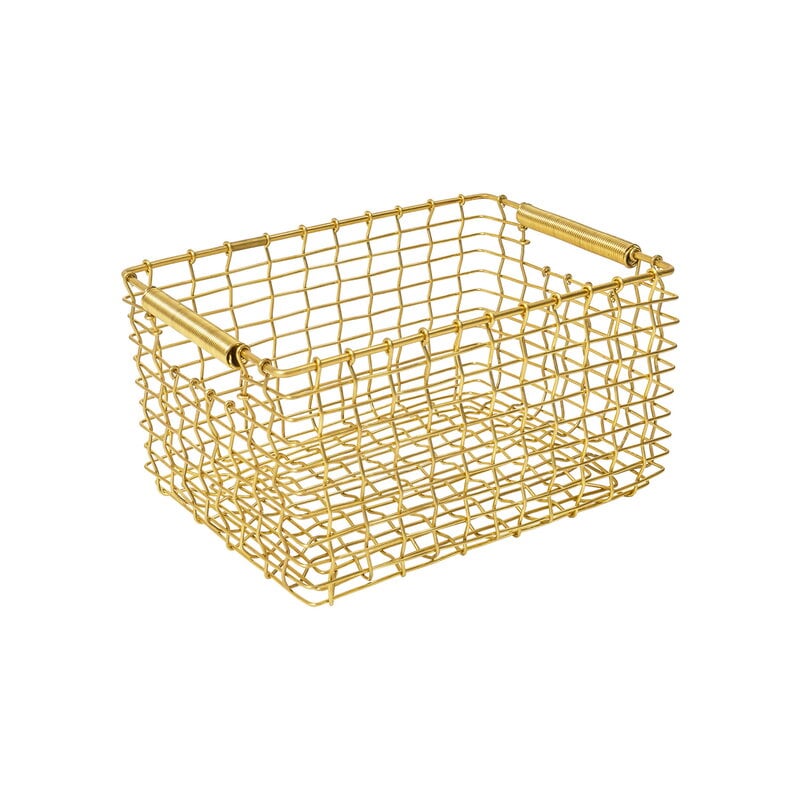 Rectangular 15 wire basket by Korbo #brass #