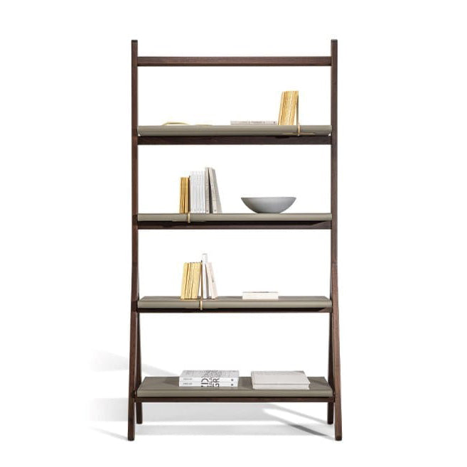 Ren - Contemporary Style Freestanding Double-Sided Wooden Bookcase by Poltrona Frau