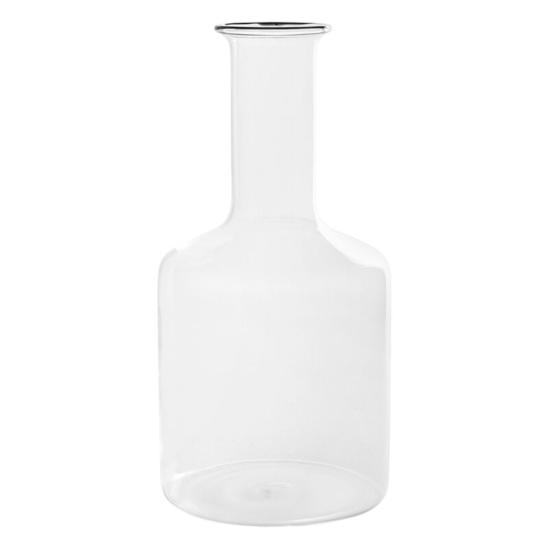 Rim carafe by HAY #clear - black rim #