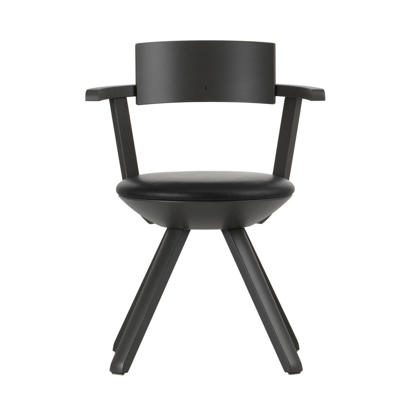 Artek Rival Chair — asphalt lacquered/black premium leather