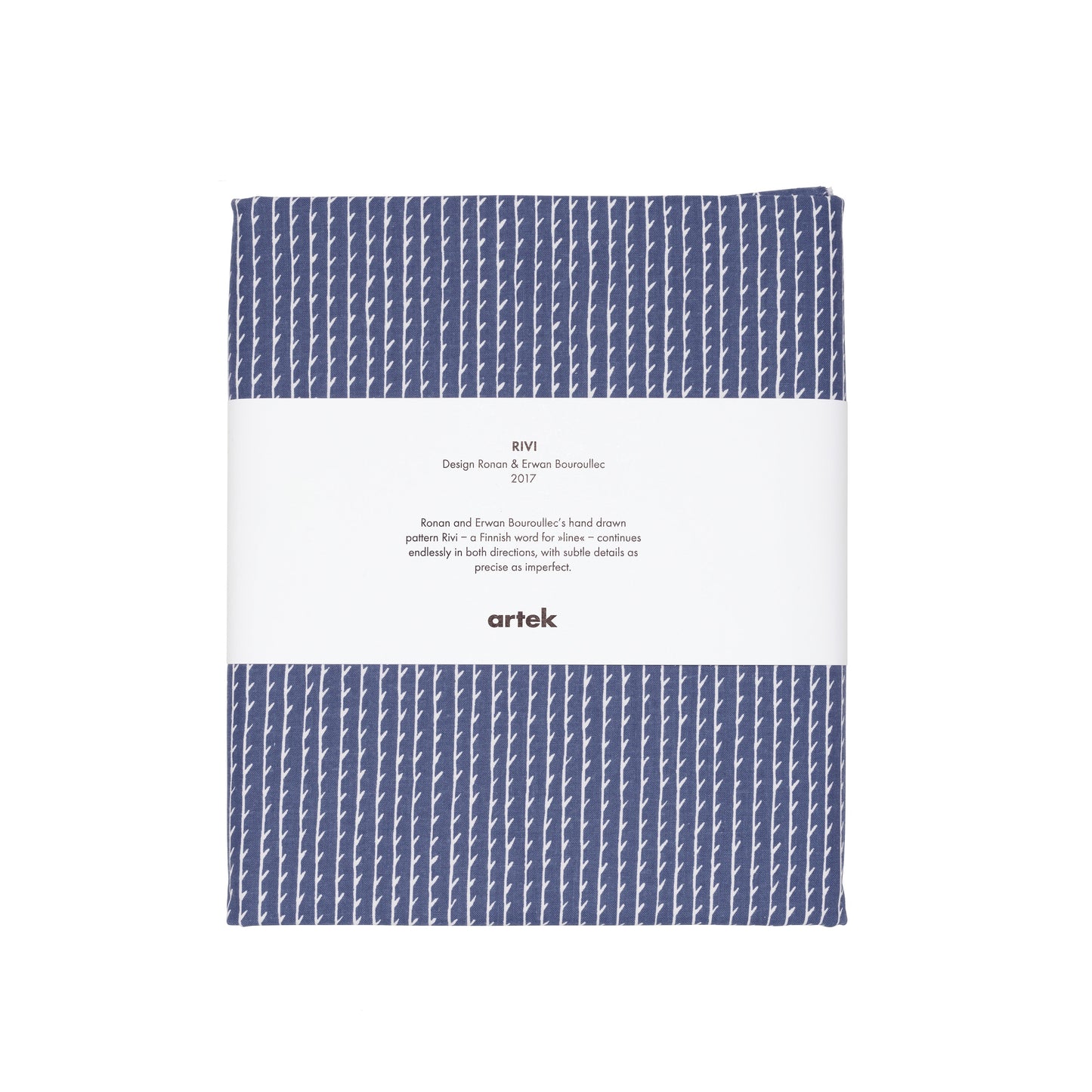 Artek Rivi Fabric, canvas cotton — blue/white