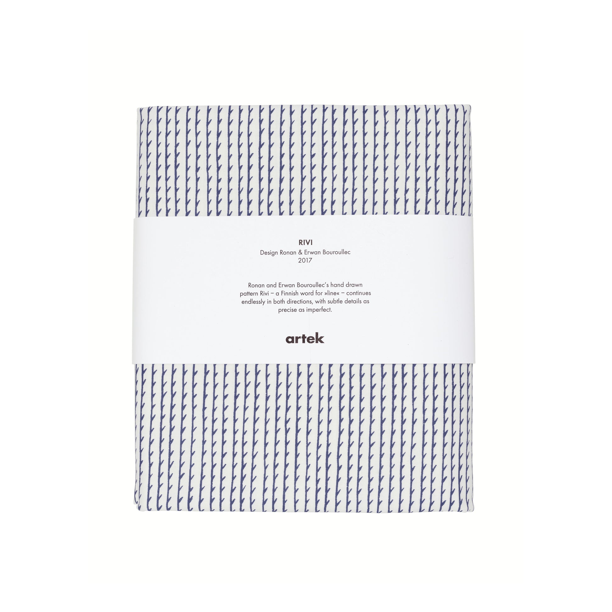 Artek Rivi Fabric, cotton — white/blue