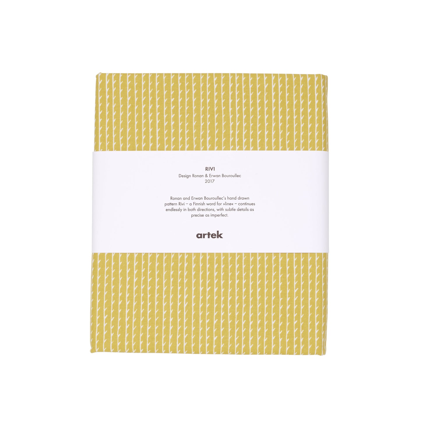 Artek Rivi Fabric, cotton — mustard/white