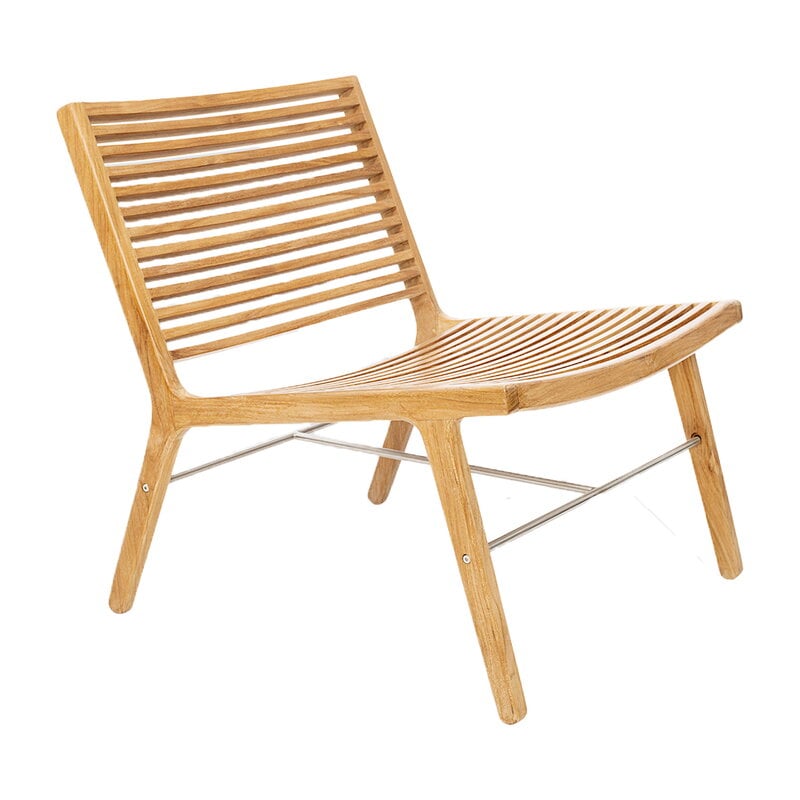 RIB lounge chair by Sibast #teak - stainless steel #