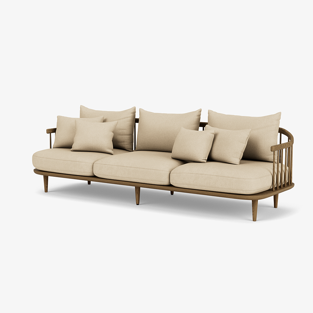 Fly Sc12 - 3 Seater Fabric Sofa by &Tradition #Hot Madison 987 / Smoked Oiled Oak