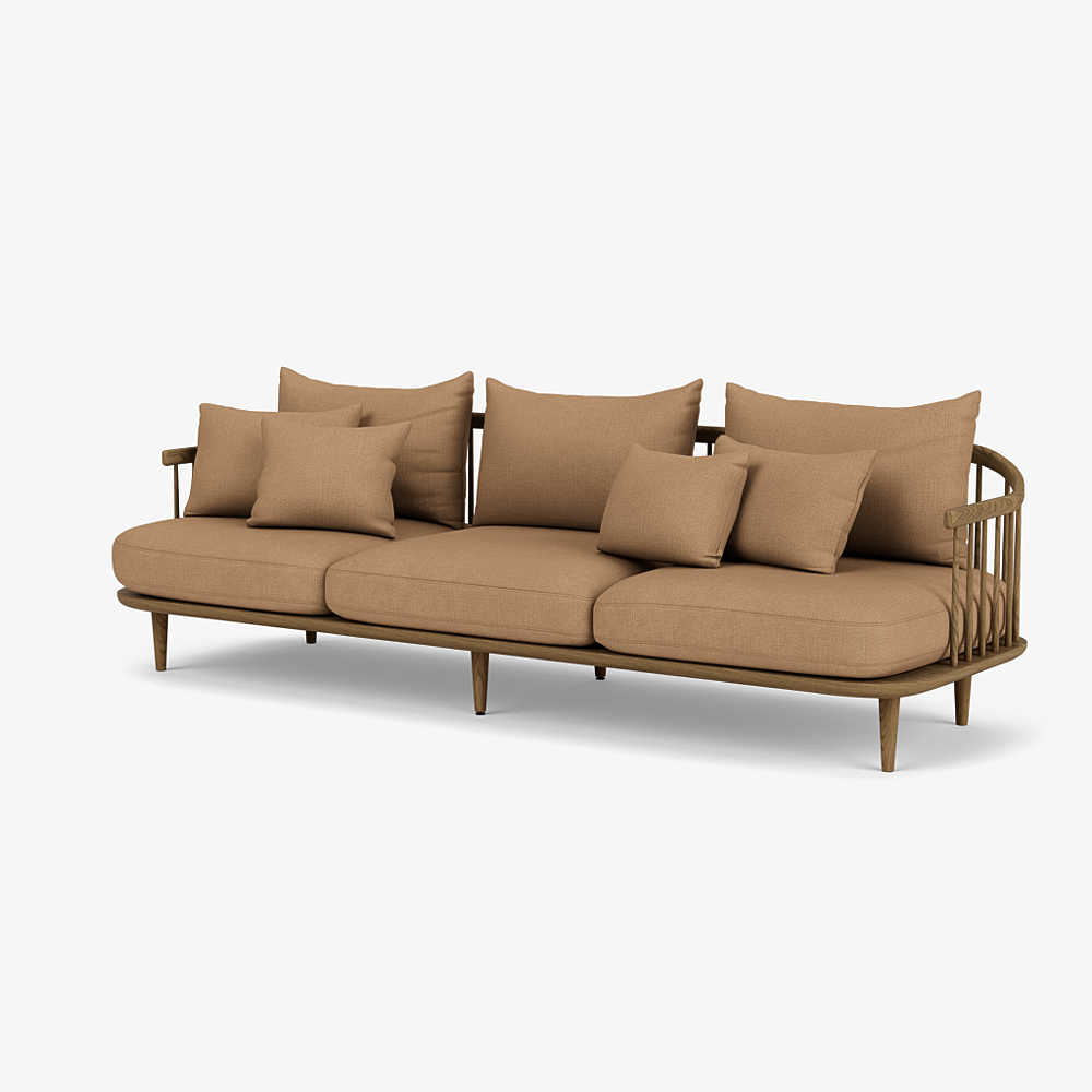 Fly Sc12 - 3 Seater Fabric Sofa by &Tradition #Hot Madison 988 / Smoked Oiled Oak