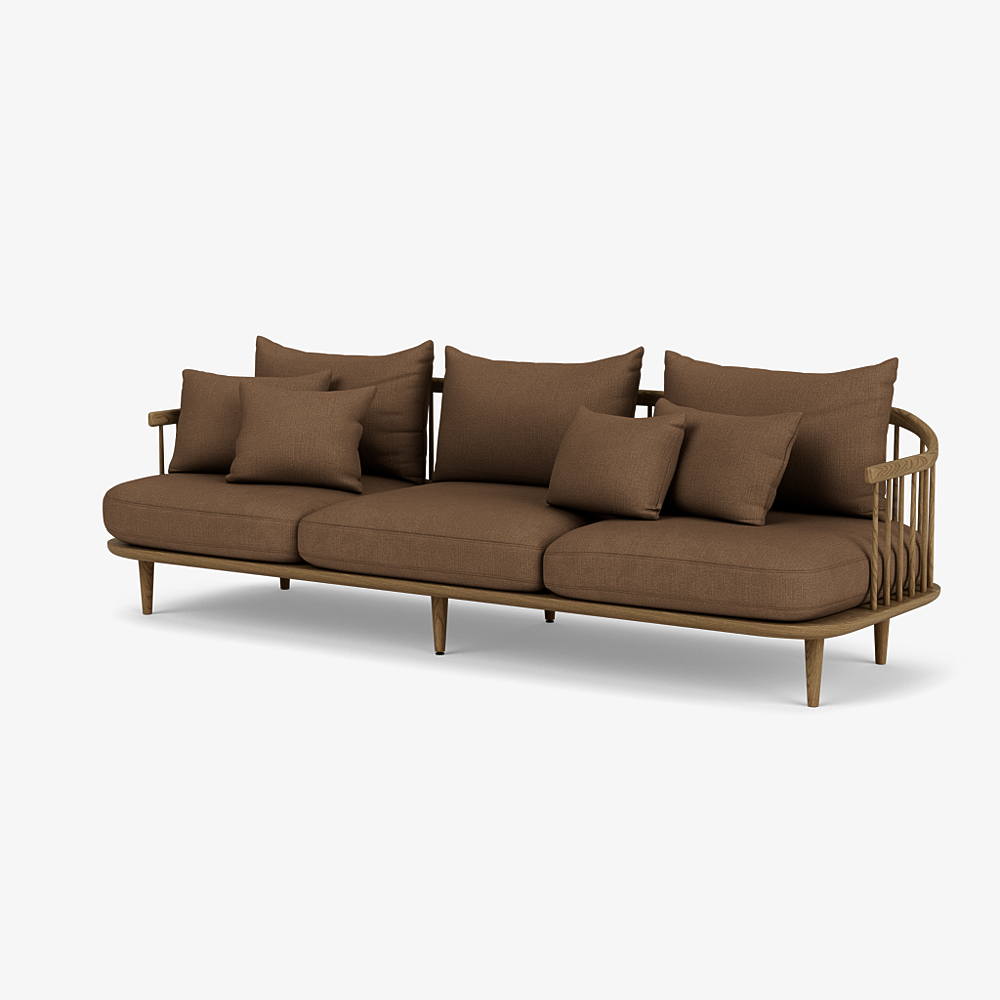 Fly Sc12 - 3 Seater Fabric Sofa by &Tradition #Hot Madison 127 / Smoked Oiled Oak