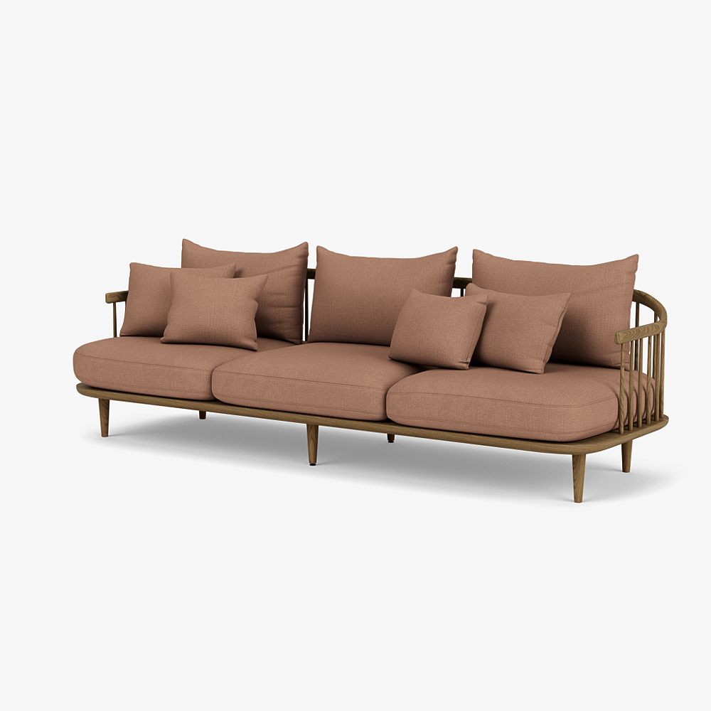 Fly Sc12 - 3 Seater Fabric Sofa by &Tradition #Hot Madison 495 / Smoked Oiled Oak