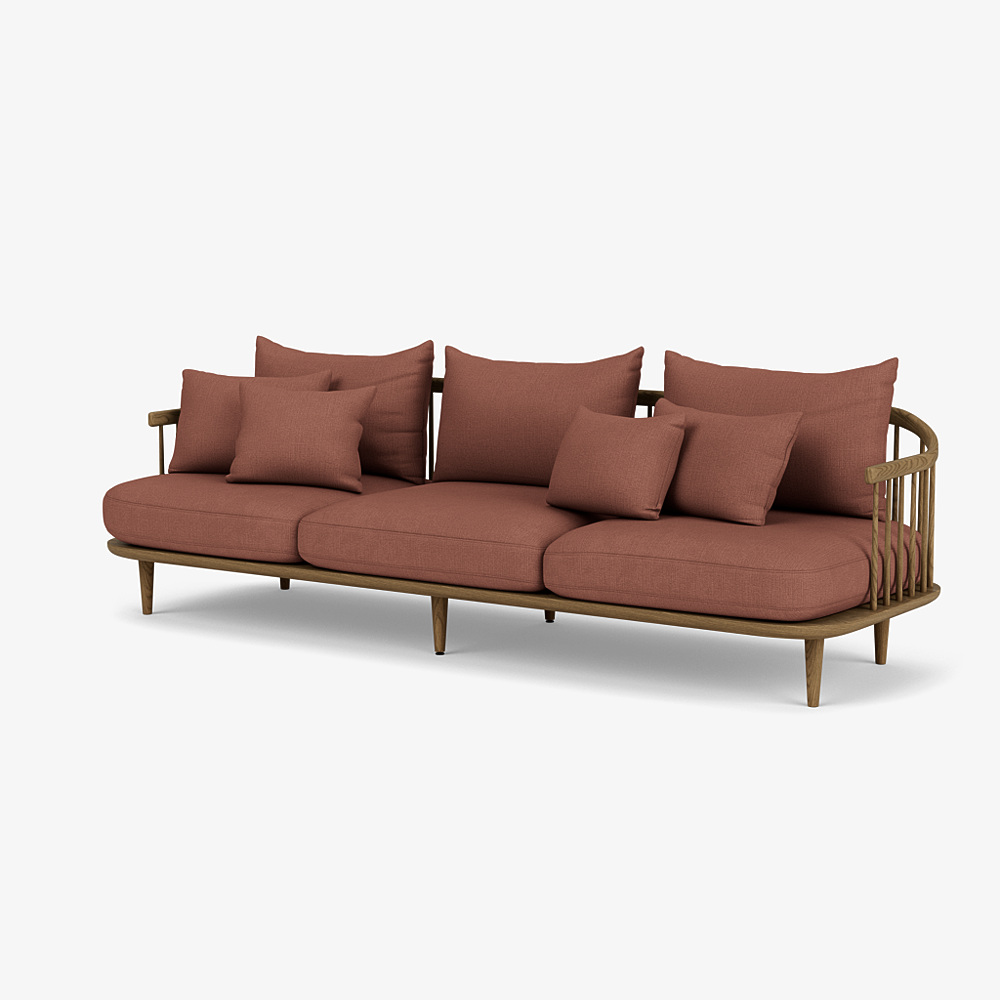 Fly Sc12 - 3 Seater Fabric Sofa by &Tradition #Hot Madison 525 / Smoked Oiled Oak