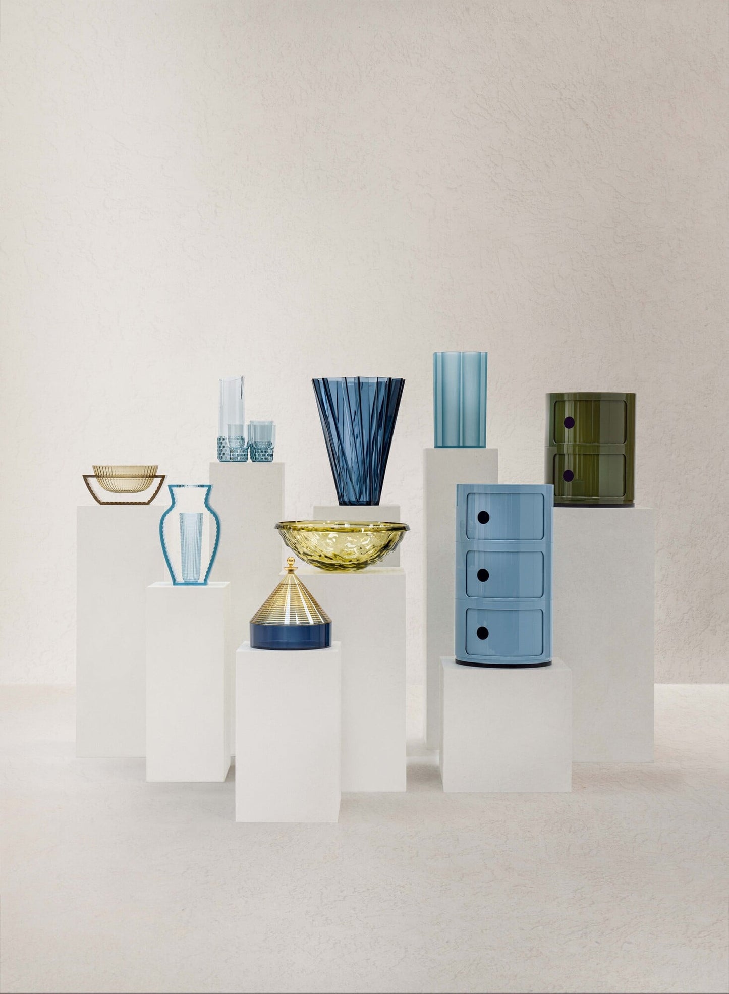 Componibili storage unit, 3 modules, sky blue