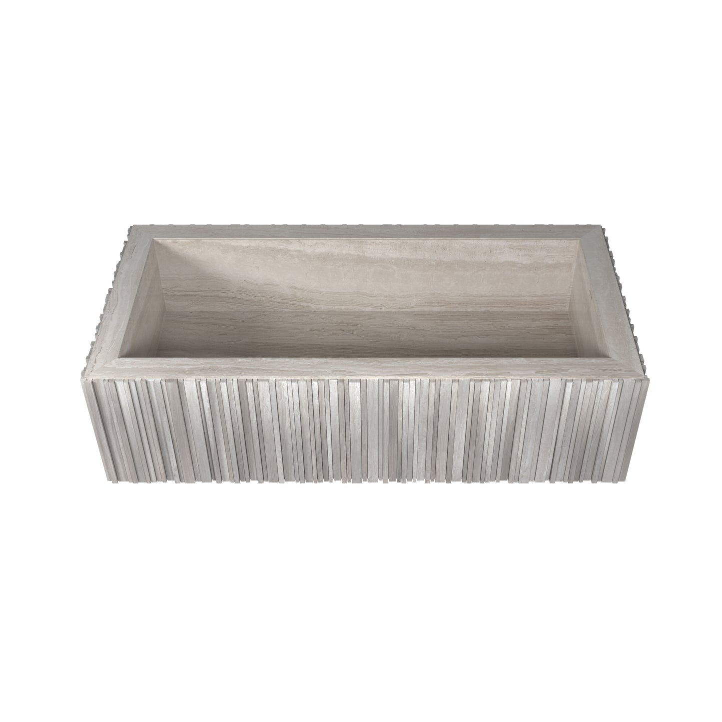 Ishiburo - Rectangular Stone Bathtub by Salvatori #Silk Georgette®