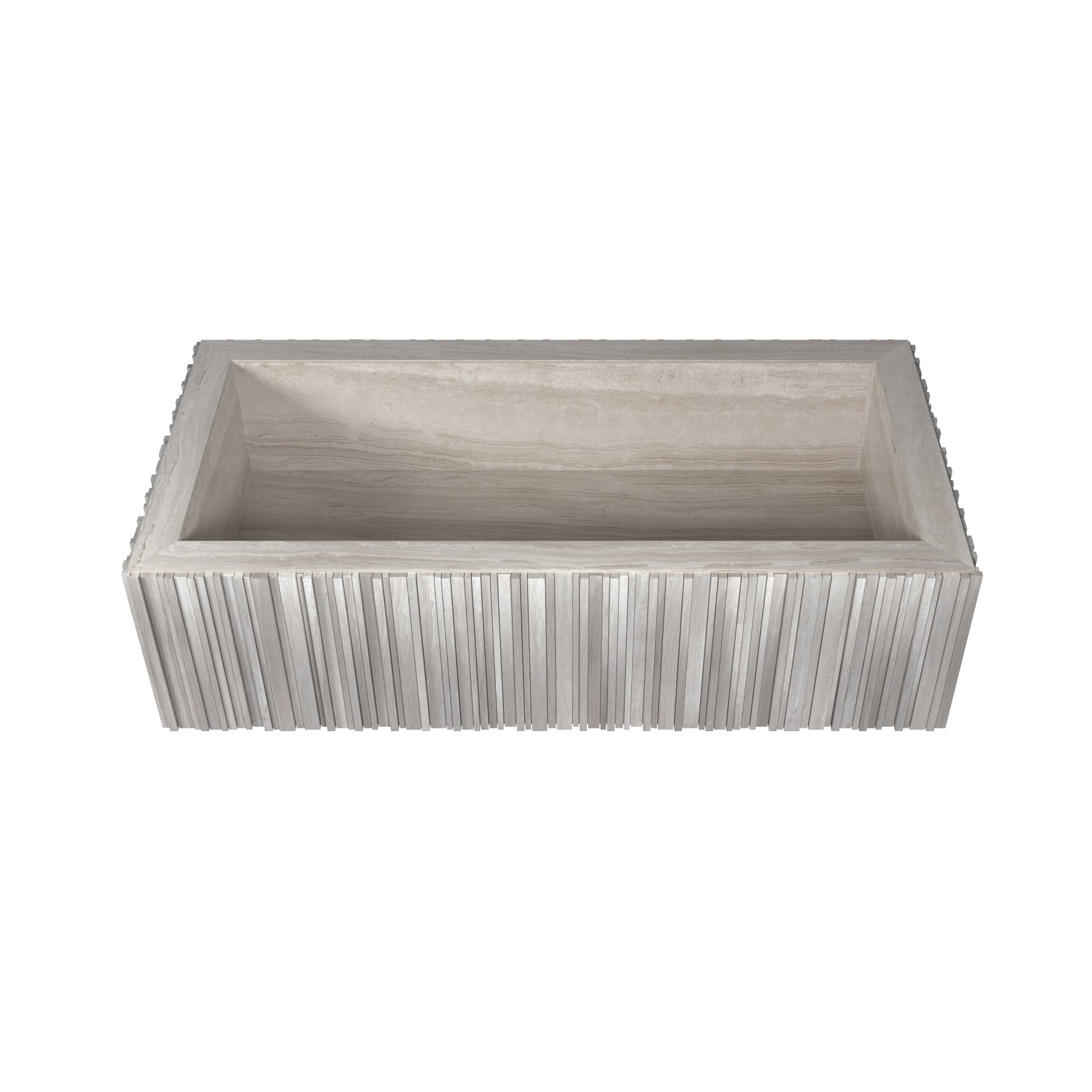 Ishiburo - Rectangular Stone Bathtub by Salvatori #Silk Georgette®