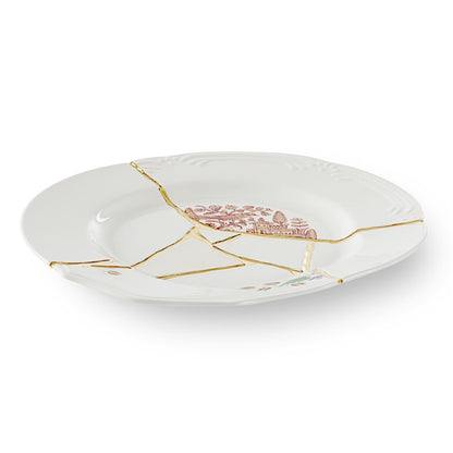 Porcelain and gold plated Dinner plate Kintsugi by Seletti #No.1