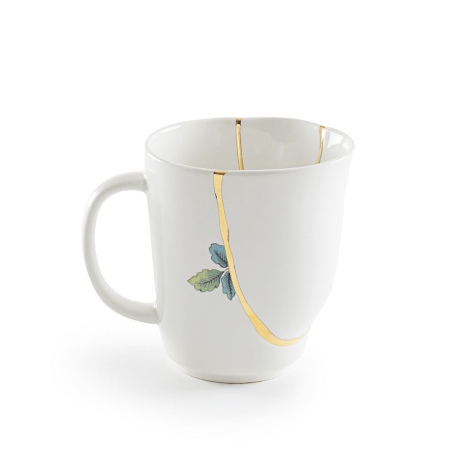 Porcelain and gold plated Mug Kintsugi by Seletti #No.1