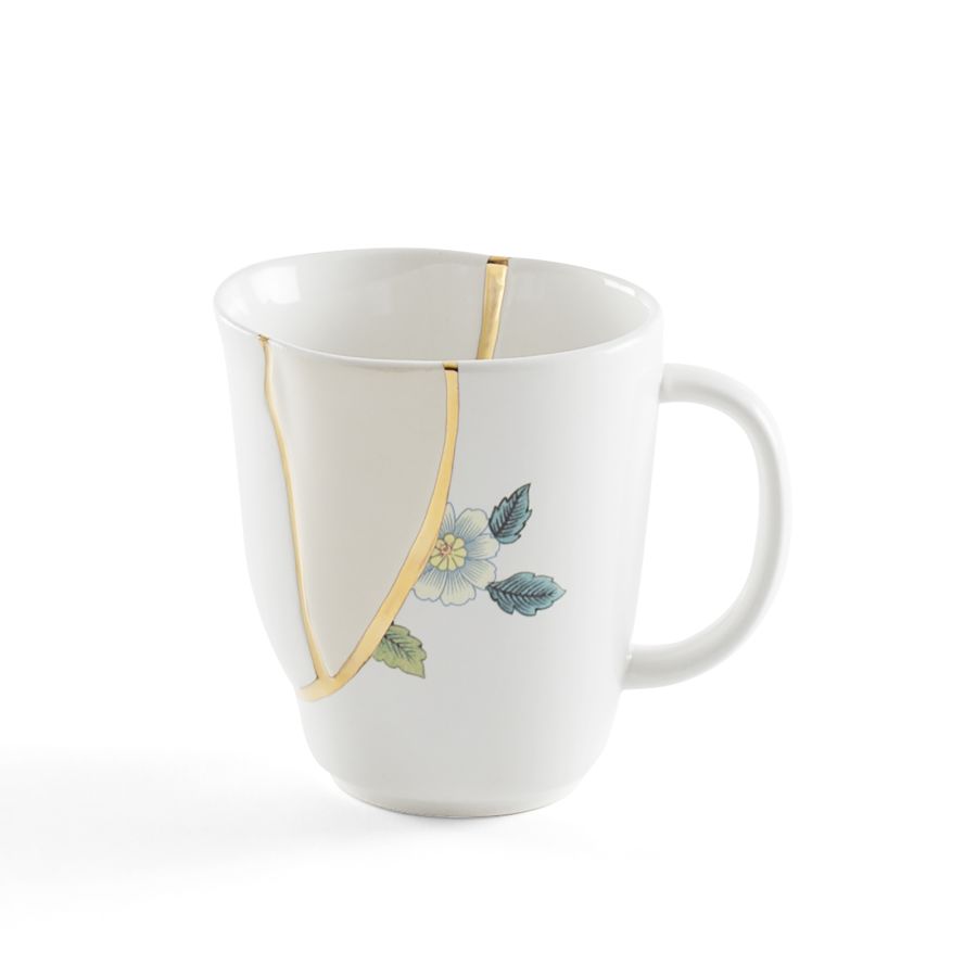 Porcelain and gold plated Mug Kintsugi by Seletti #No.1