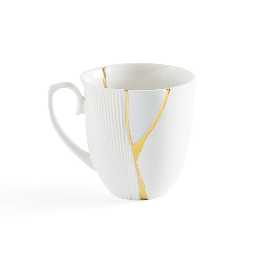 Porcelain and gold plated Mug Kintsugi by Seletti #No.2