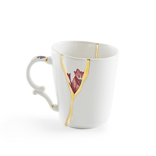 Porcelain and gold plated Mug Kintsugi by Seletti #No.3