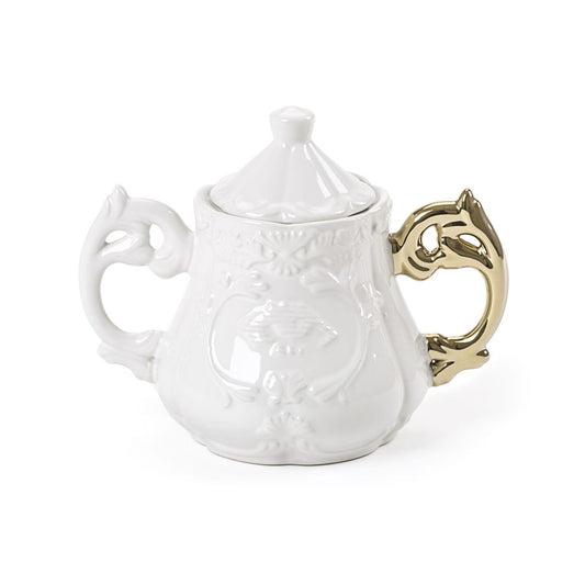 Fine Porcelain Sugar bowl I-WARES by Seletti #Gold