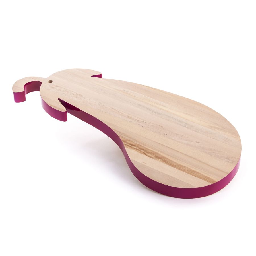 Birch Wood Cutter Board Vege-Table Aubergine by Seletti