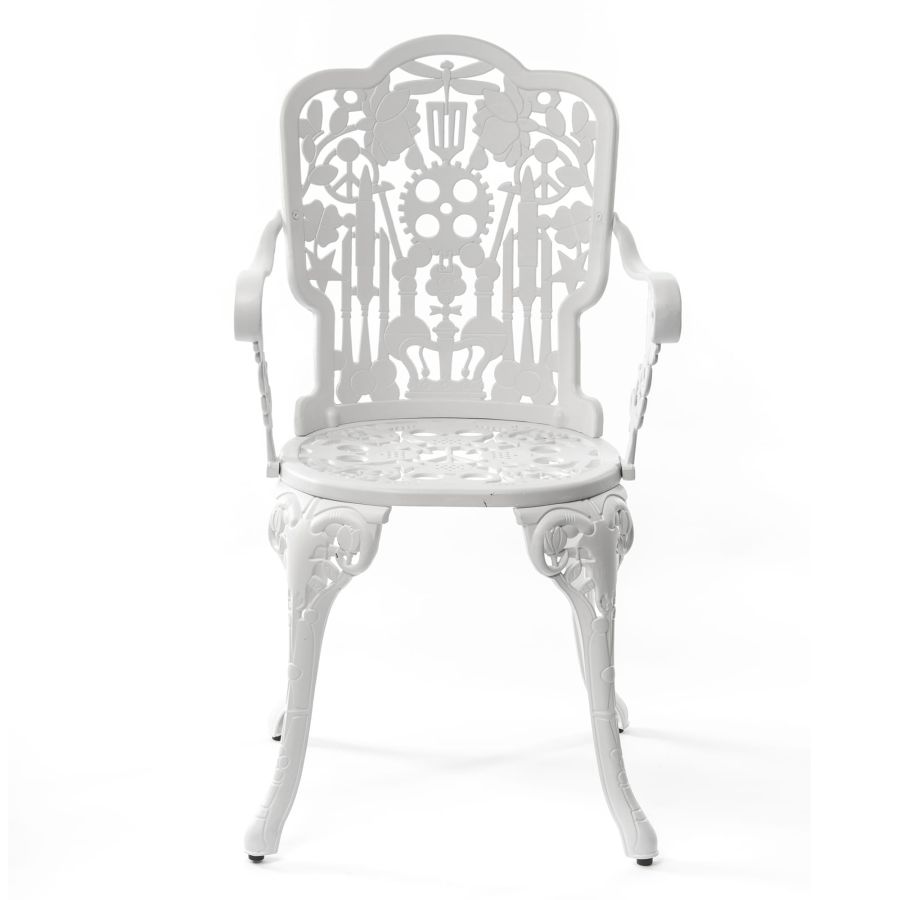 ALUMINIUM Outdoor ARMCHAIR Industry Collection by Seletti #WHITE