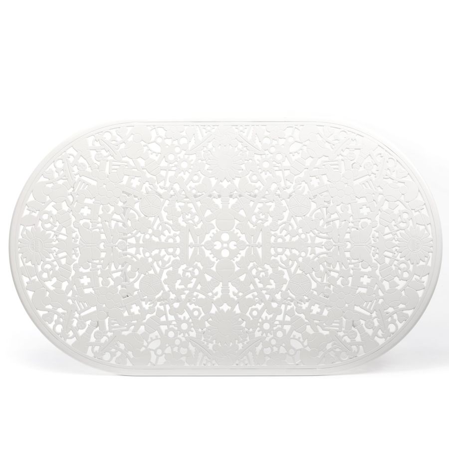 OVAL ALUMINIUM Outdoor TABLE Industry Collection by Seletti #WHITE