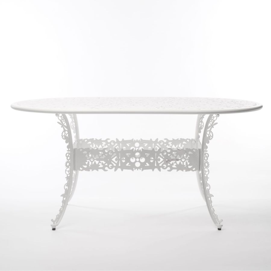 OVAL ALUMINIUM Outdoor TABLE Industry Collection by Seletti #WHITE