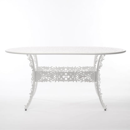 OVAL ALUMINIUM Outdoor TABLE Industry Collection by Seletti #WHITE