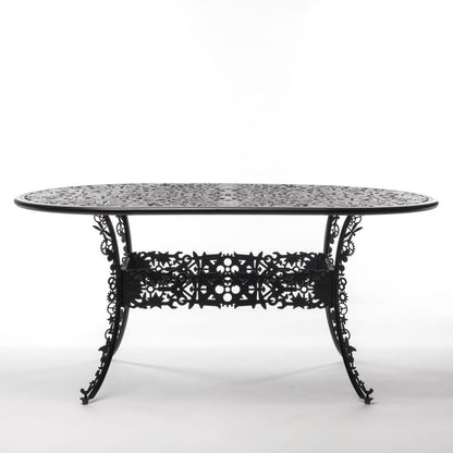 OVAL ALUMINIUM Outdoor TABLE Industry Collection by Seletti #BLACK