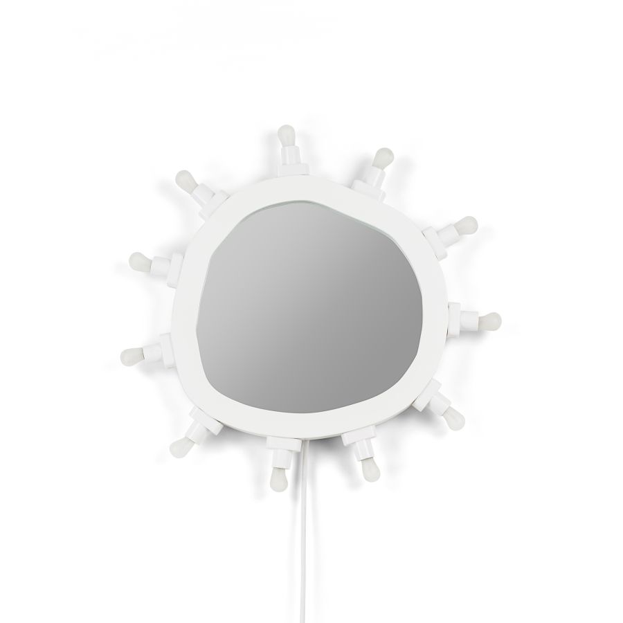 Mirror with Lightbulbs Luminaire Mirror Small by Seletti