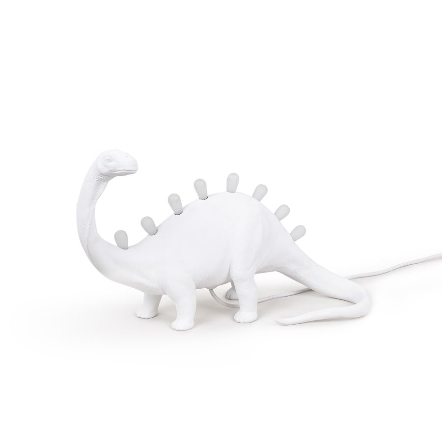 Resin Indoor Table Lamp Jurassic Lamp Bronto by Seletti #White