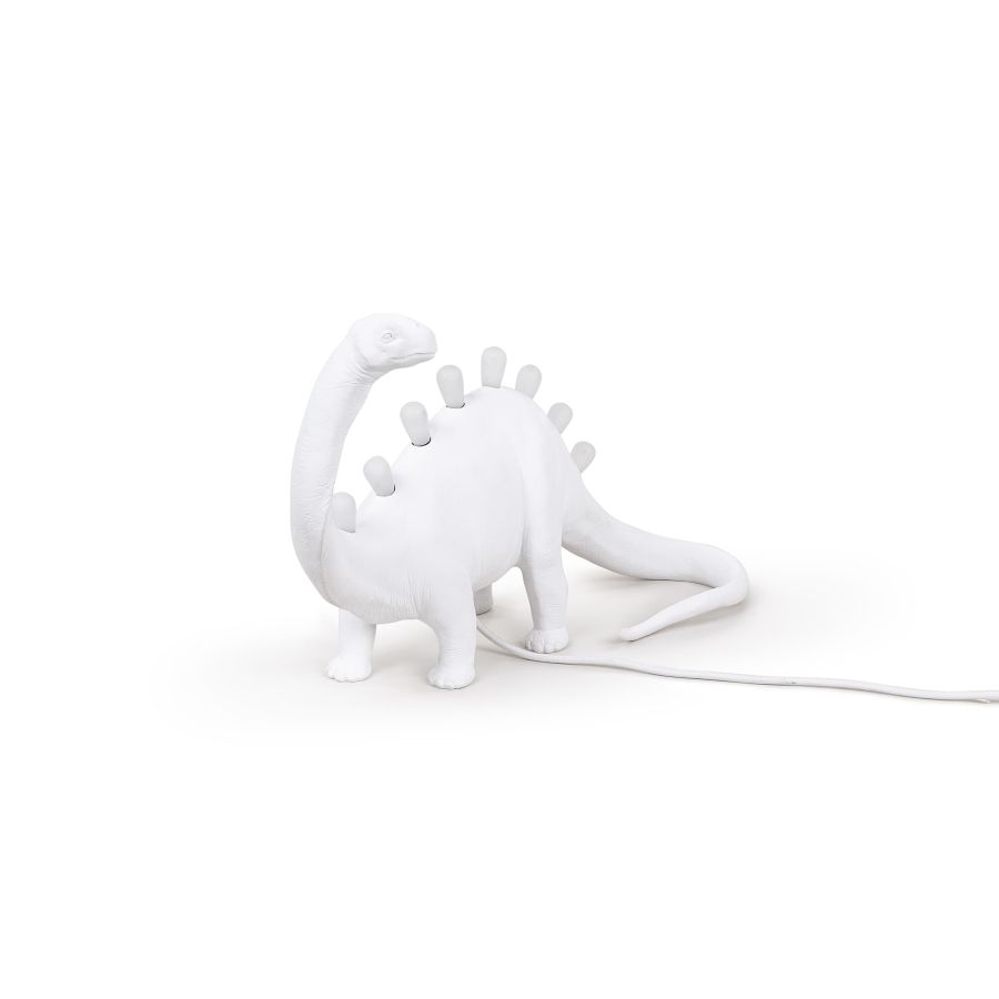 Resin Indoor Table Lamp Jurassic Lamp Bronto by Seletti #White