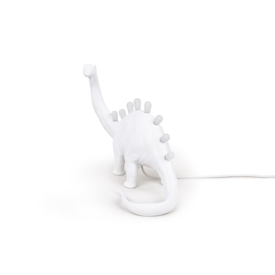 Resin Indoor Table Lamp Jurassic Lamp Bronto by Seletti #White