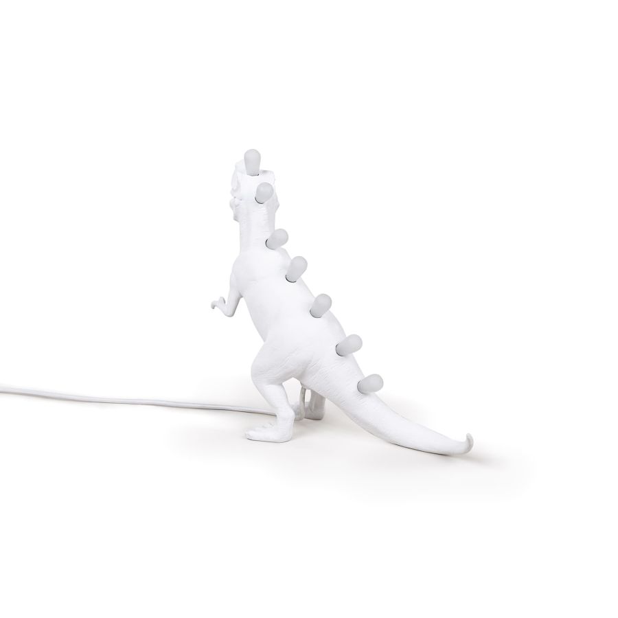 Resin Indoor Table Lamp Jurassic Lamp Rex by Seletti #White