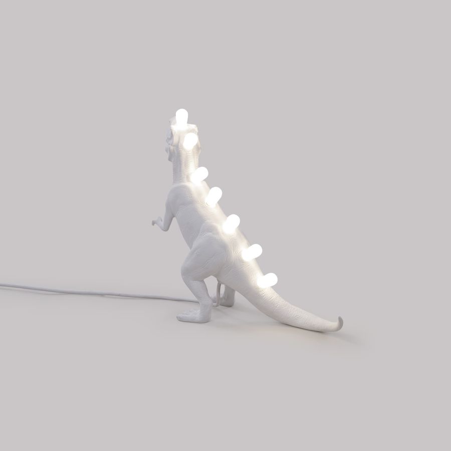 Resin Indoor Table Lamp Jurassic Lamp Rex by Seletti #White