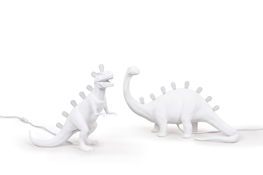 Resin Indoor Table Lamp Jurassic Lamp Rex by Seletti #White