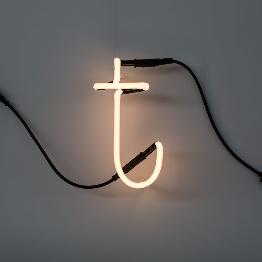 Neon Tube Indoor Wall Lamp Neon Art Alphabet "T" by Seletti