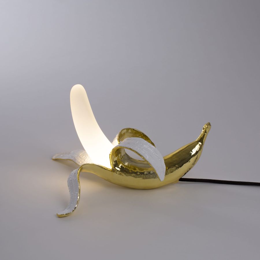 Resin Dimmable table lamp Banana Lamp Dewey by Seletti #Gold