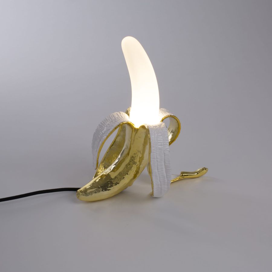 Resin Dimmable table lamp Banana Lamp Louie by Seletti