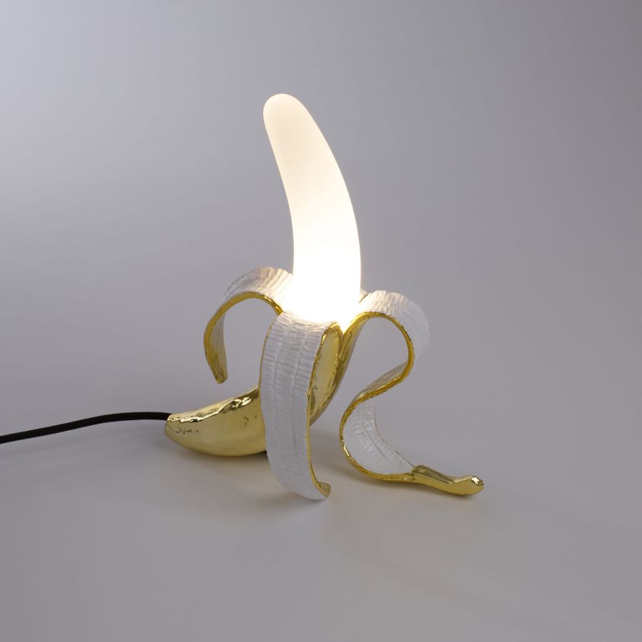 Resin Dimmable table lamp Banana Lamp Louie by Seletti